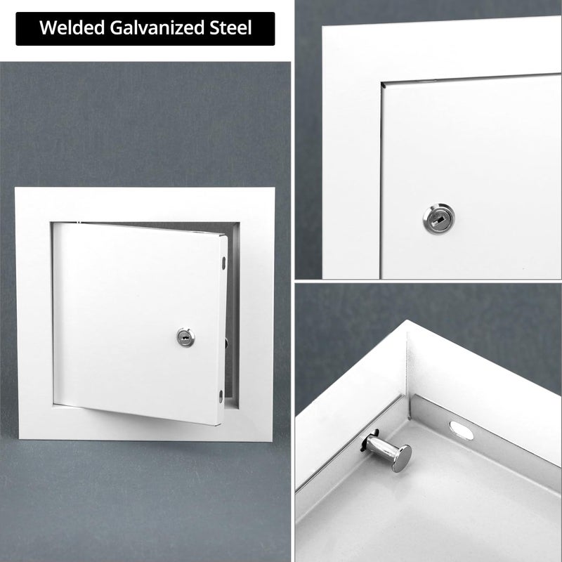 QWORK Aluminum Alloy Access Panel, 6 x 6 Inch Service Shaft Door Panel for Wall and Ceiling Electrical - Image 4